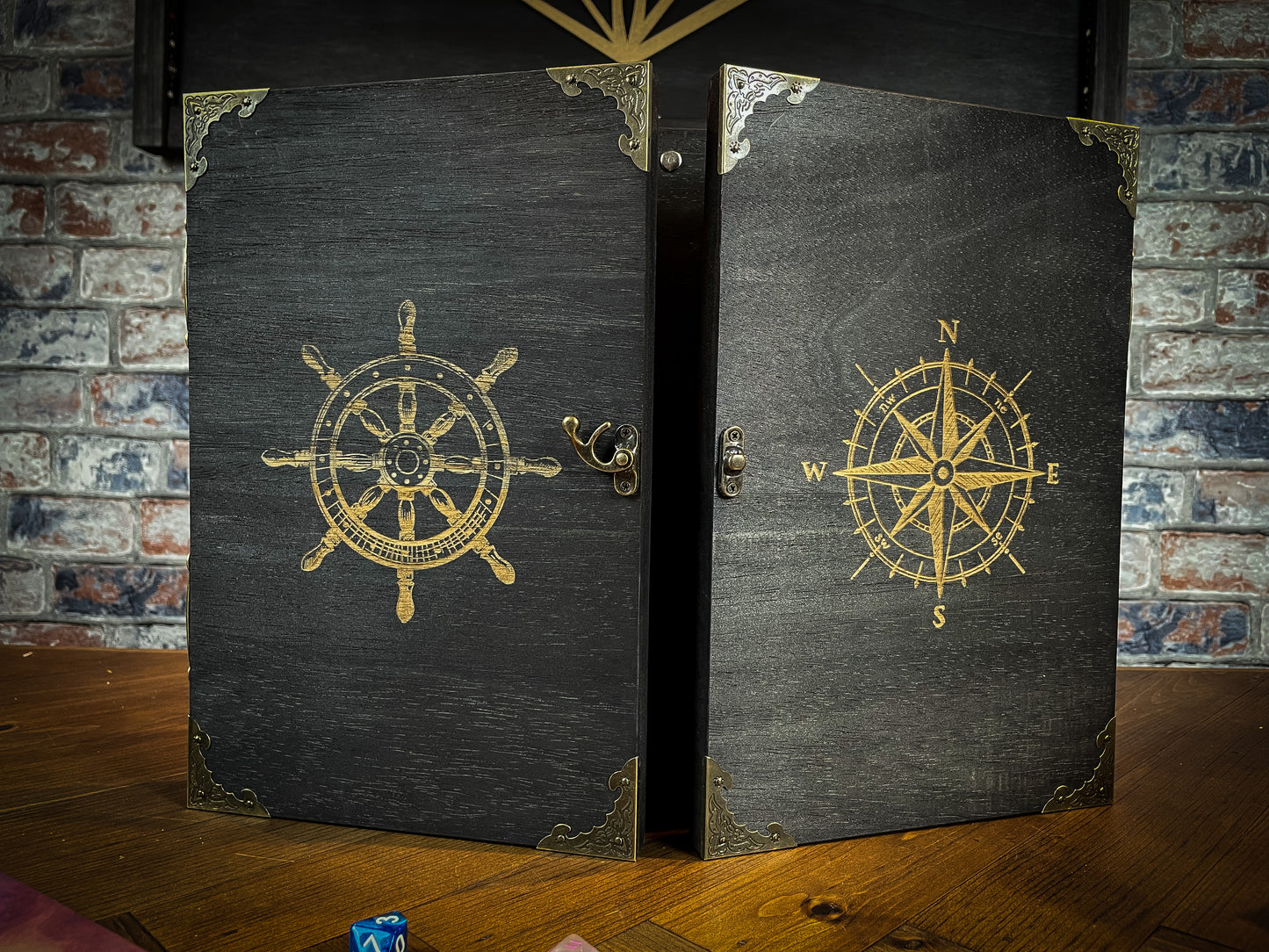 Wooden Dungeon Master Screen - Nautical Theme