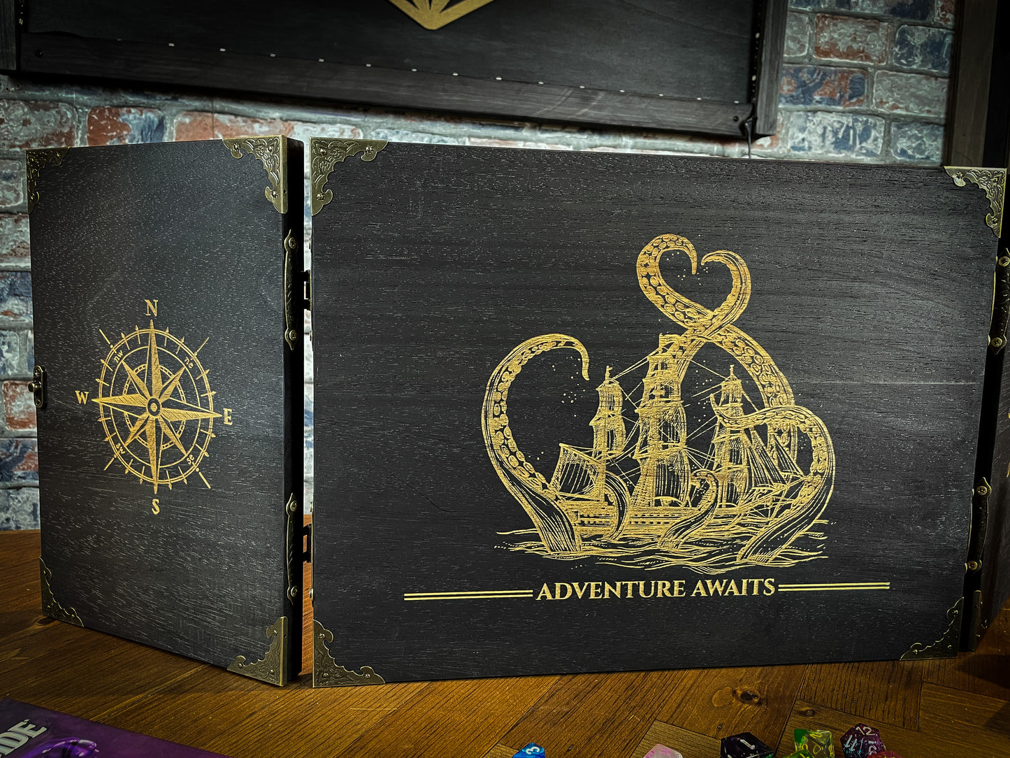 Wooden Dungeon Master Screen - Nautical Theme