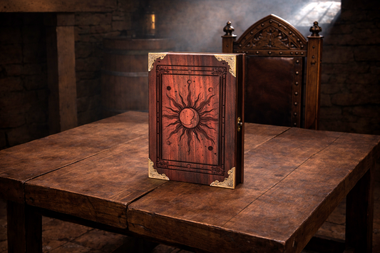 Esoteric Charred Ancient Dice and Storage Box