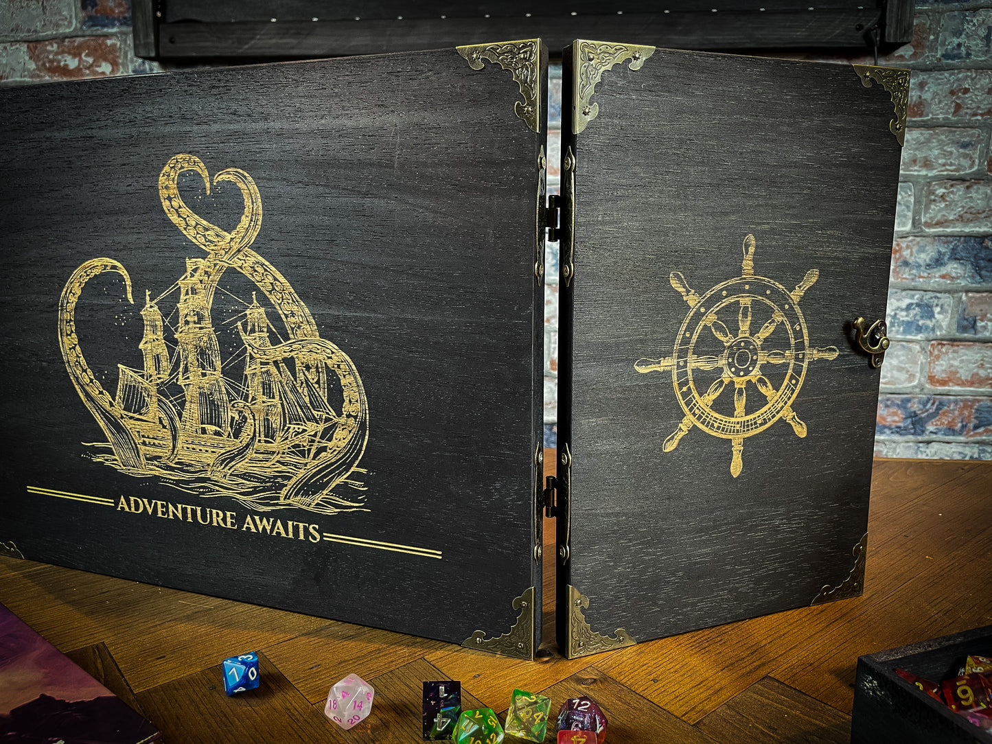 Wooden Dungeon Master Screen - Nautical Theme