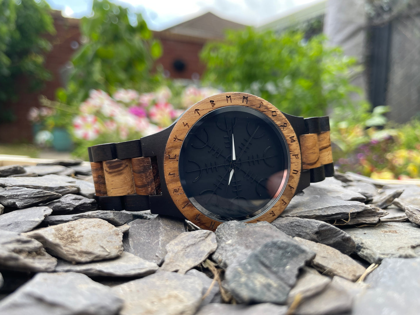 Helm Of Awe Design Zebrano & Black Walnut Wooden Eco Watch
Made from solid zebrano and black walnut, these watches are both comfortable to wear and a unique timepiece. Free UK delivery by Fandomonium