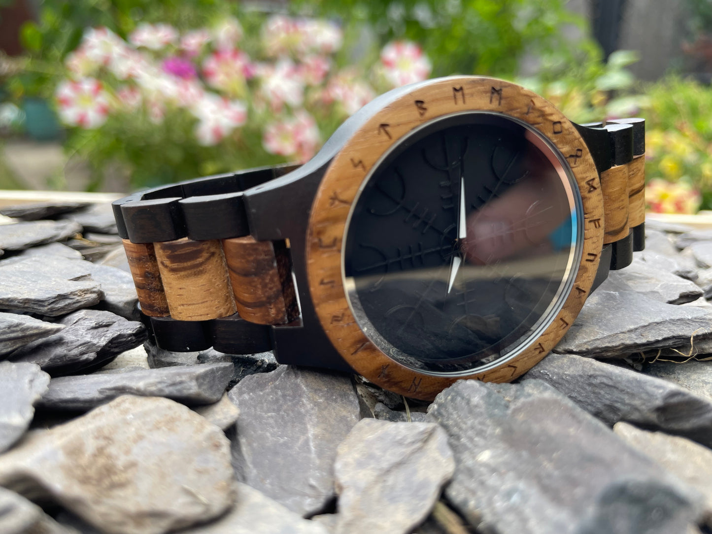 Helm Of Awe Design Zebrano & Black Walnut Wooden Eco Watch
Made from solid zebrano and black walnut, these watches are both comfortable to wear and a unique timepiece. Free UK delivery by Fandomonium