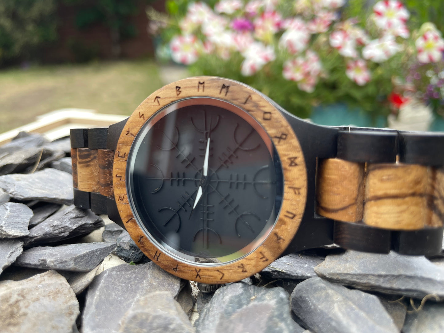 Helm Of Awe Design Zebrano & Black Walnut Wooden Eco Watch
Made from solid zebrano and black walnut, these watches are both comfortable to wear and a unique timepiece. Free UK delivery by Fandomonium