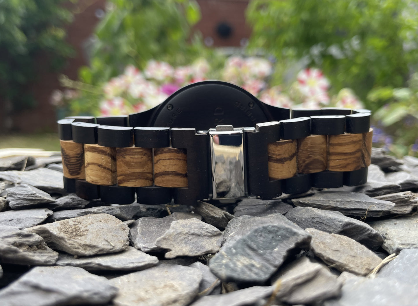 Helm Of Awe Design Zebrano & Black Walnut Wooden Eco Watch