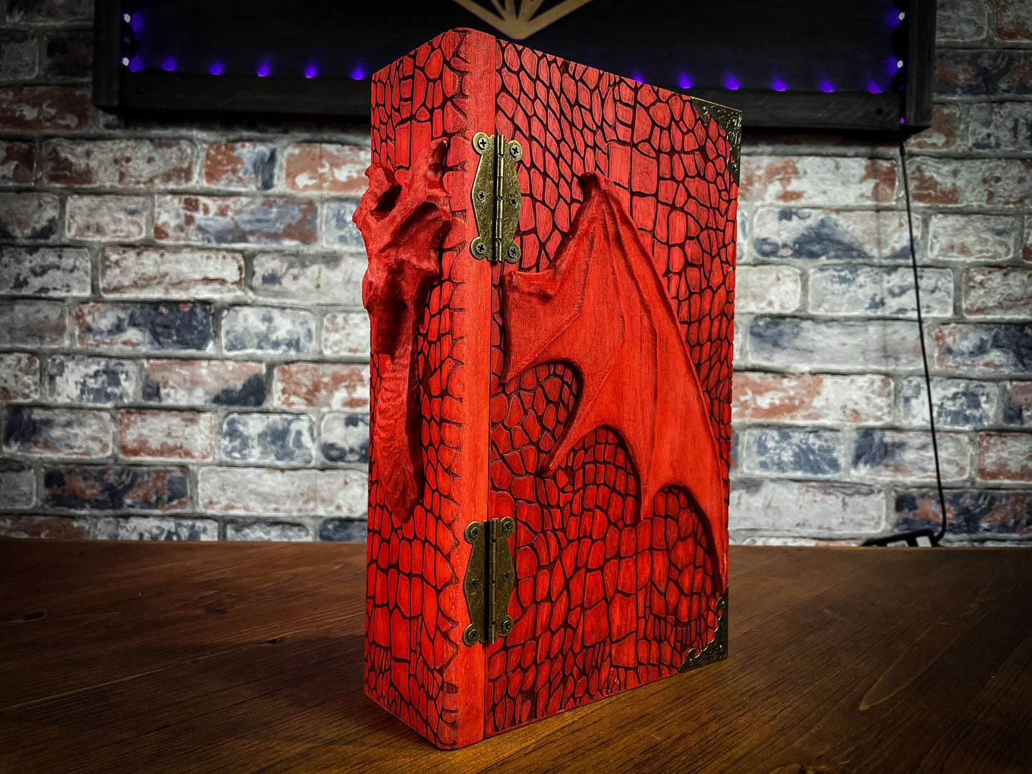 Screen of the Fire Dragon Folding Solid Wood Dungeon Master Scree. For Dungeons and Dragons and other tabletop games. Free UK Delivery with Fandomonium