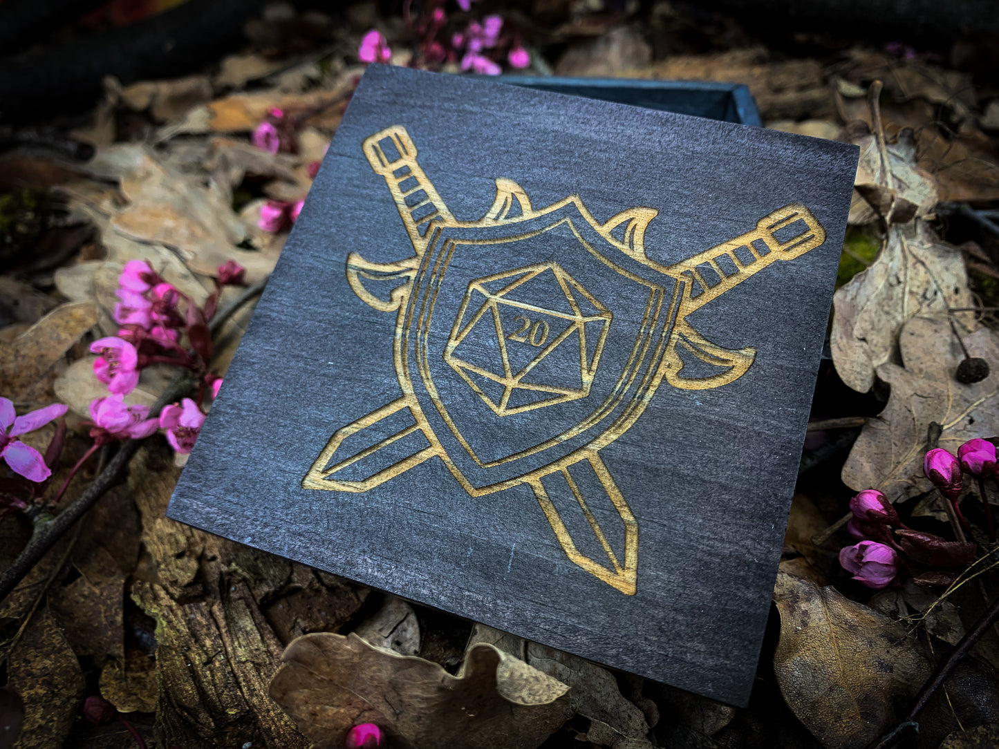 Choose from over 25 different designs and 8 colours to create your own unique dice box. Our boxes have been specially designed and manufactured for storing dice. We engrave, paint and finish each box individually on site before sending it on its way to you. Perfect from Dungeons & Dragons pathfinder and many other types of tabletop games.
