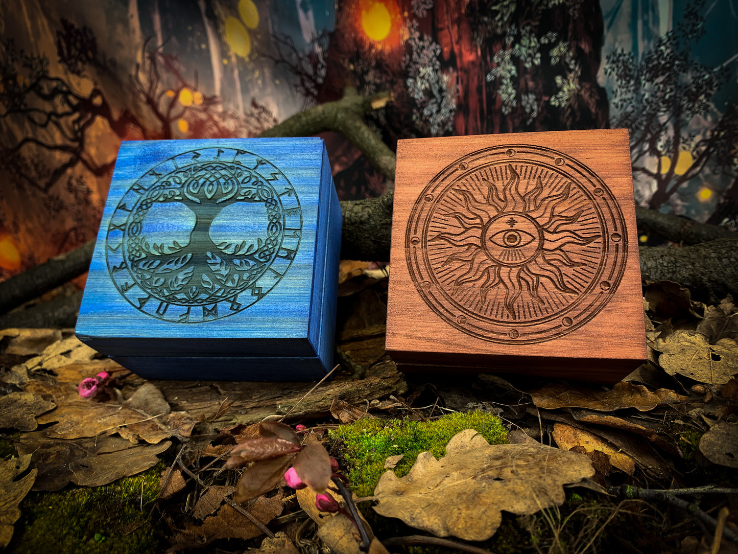 Choose from over 25 different designs and 8 colours to create your own unique dice box. Our boxes have been specially designed and manufactured for storing dice. We engrave, paint and finish each box individually on site before sending it on its way to you. Perfect from Dungeons & Dragons pathfinder and many other types of tabletop games.