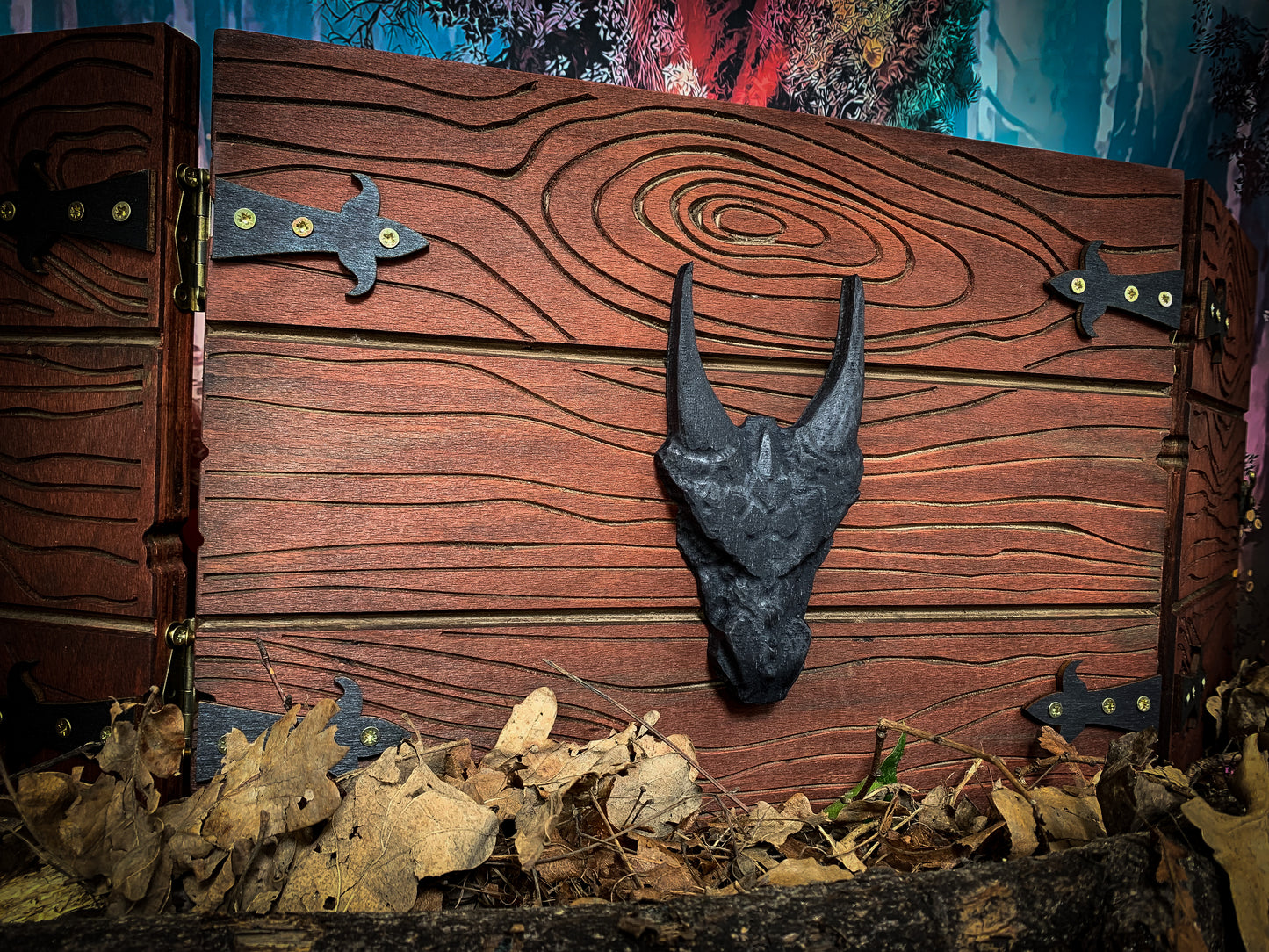 The Storytellers Screen - Wood Effect Dungeon Master Screen With 3D Carving