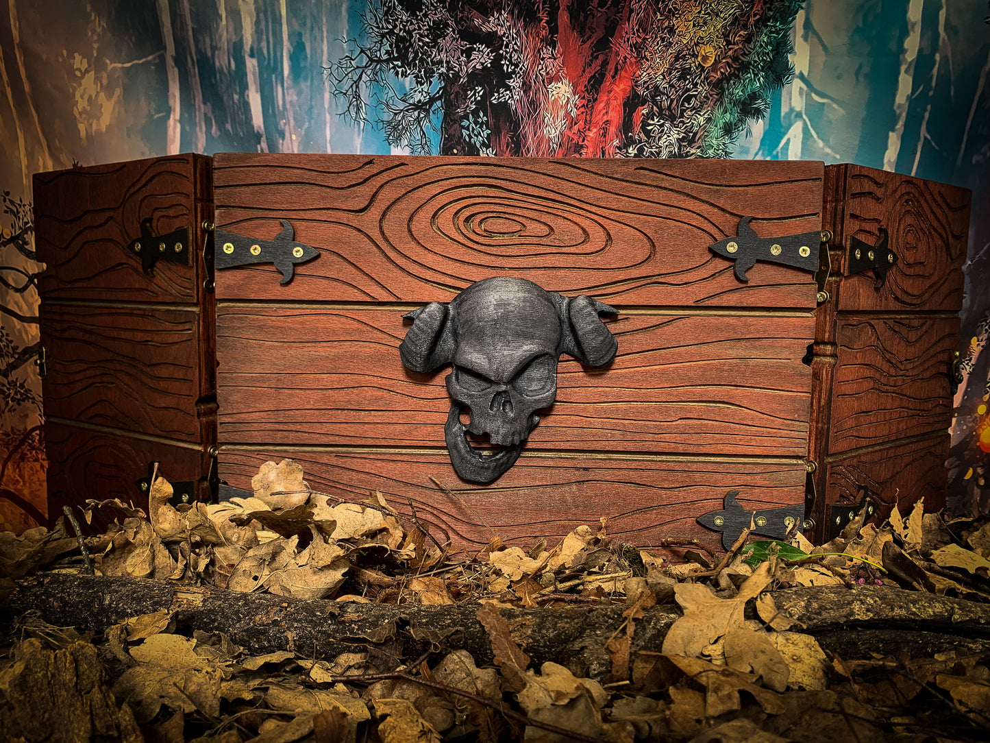 The Storytellers Screen - Wood Effect Dungeon Master Screen With 3D Carving