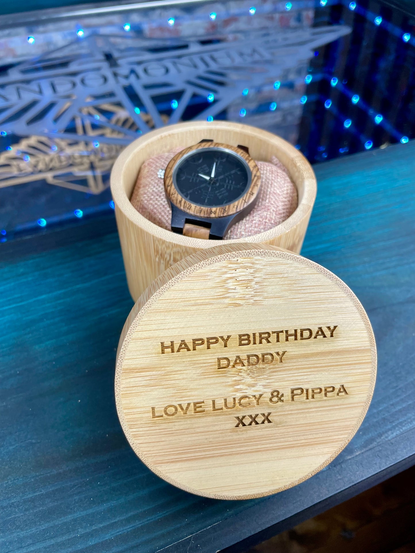 Norse Viking Style Wooden Watch | Personalised Viking Watch | Yggdrasil Watch