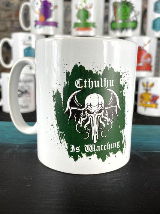 Cthulhu Is Watching Ceramic Mug. Free UK delivery by Fandomonium