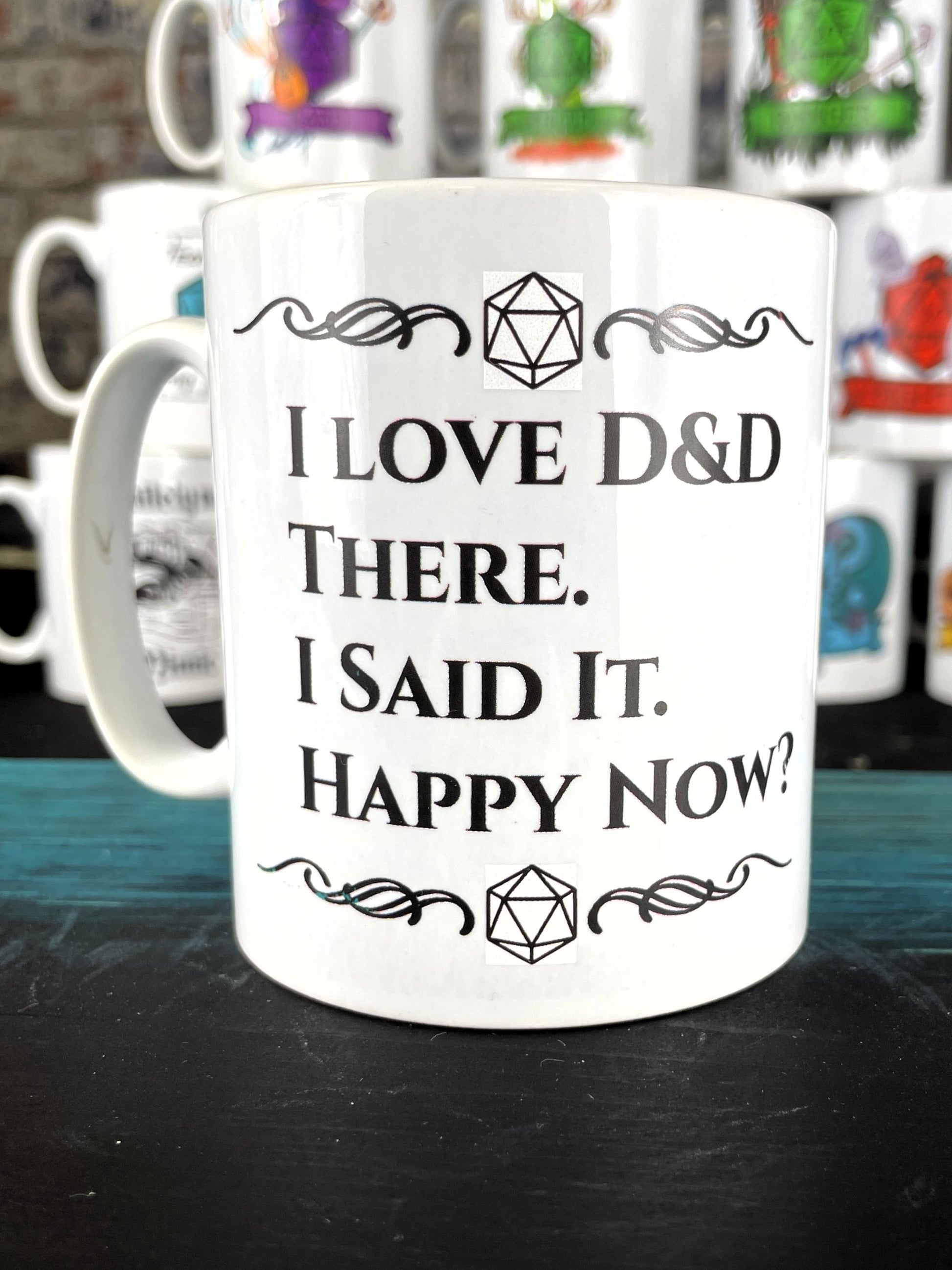 I love D&D Ceramic Mug
Show your love of the game with this mug. An ideal gift for any D&D fan.