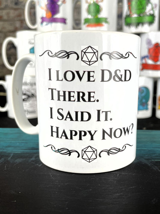 I love D&D Ceramic Mug
Show your love of the game with this mug. An ideal gift for any D&D fan.
