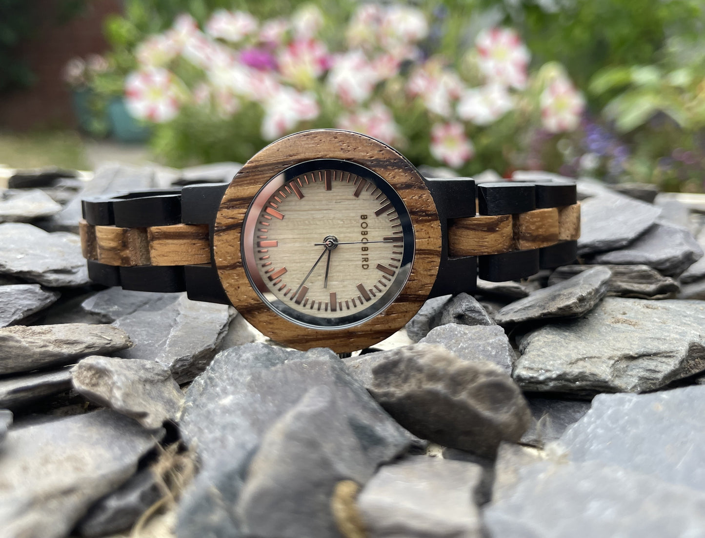Zebrano and Walnut Wooden Ladies Eco Watch
Made from solid wood; these watches are both comfortable to wear and a unique timepiece.