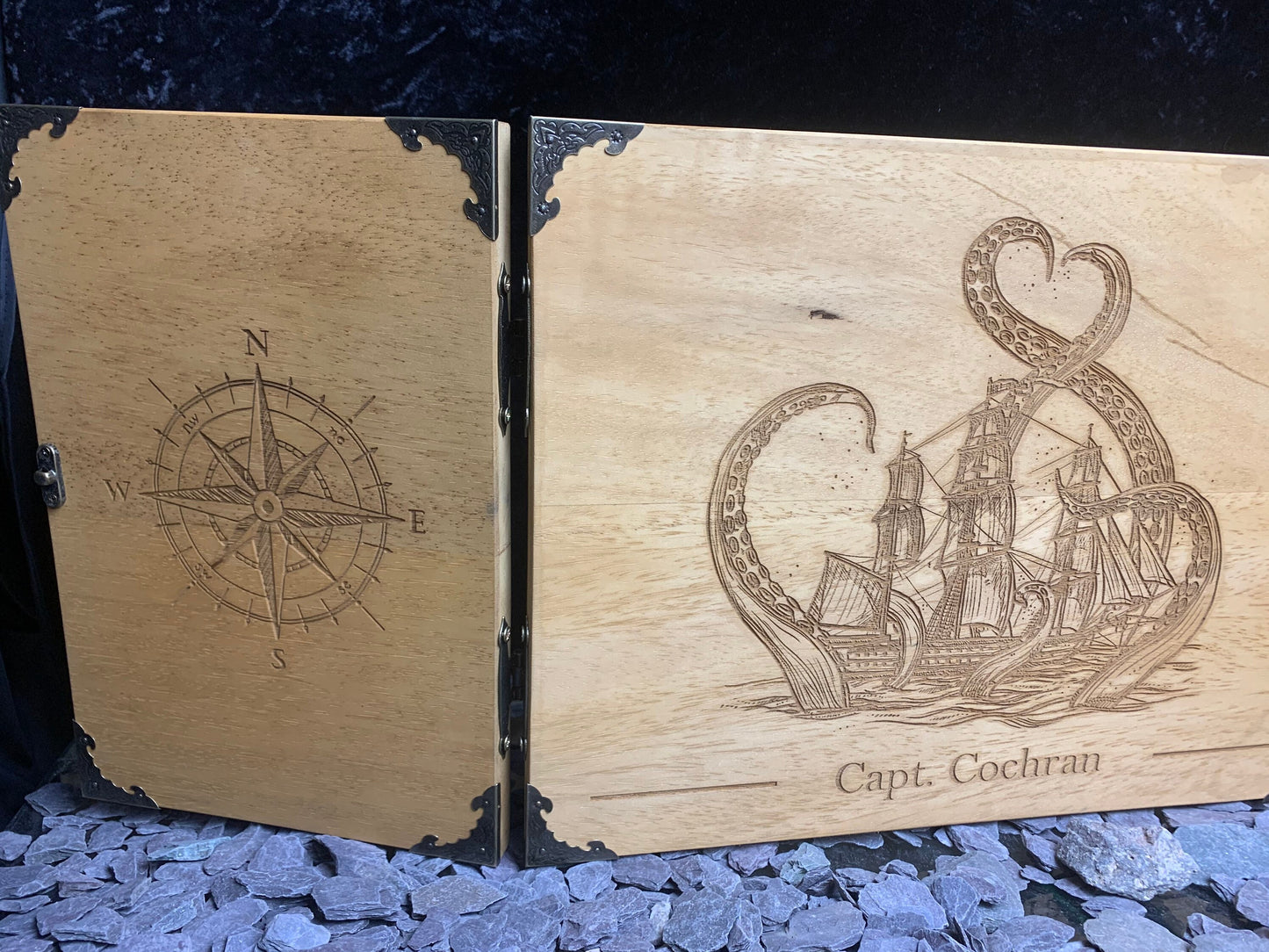 Wooden Dungeon Master Screen - Nautical Theme