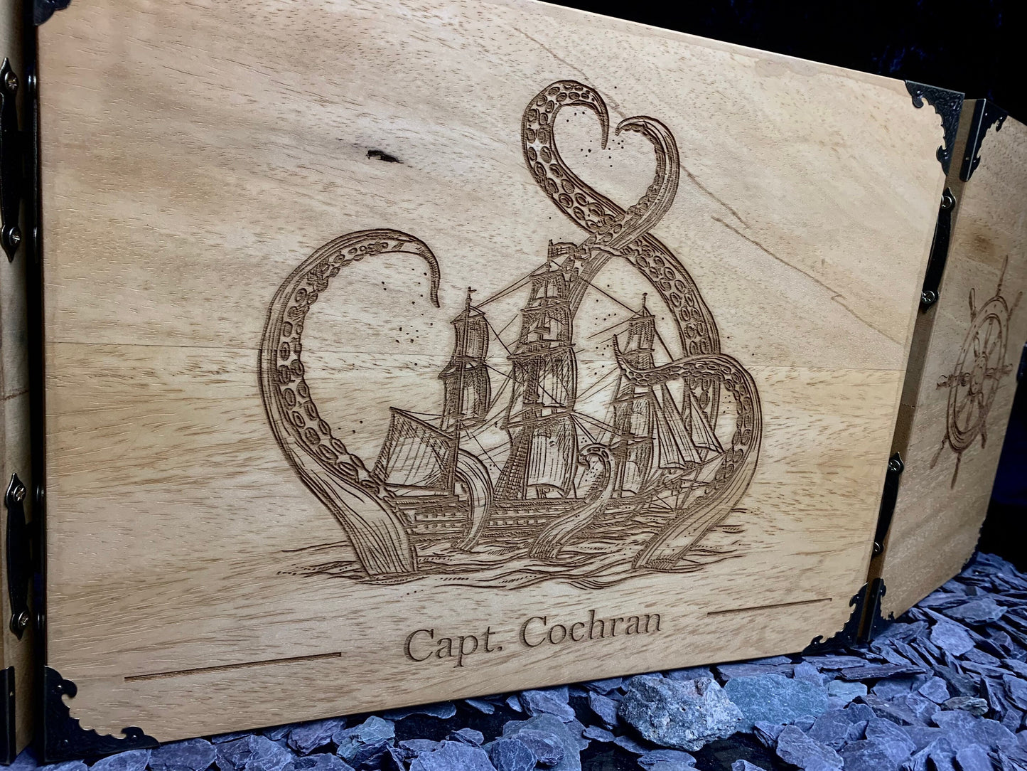 Wooden Dungeon Master Screen - Nautical Theme