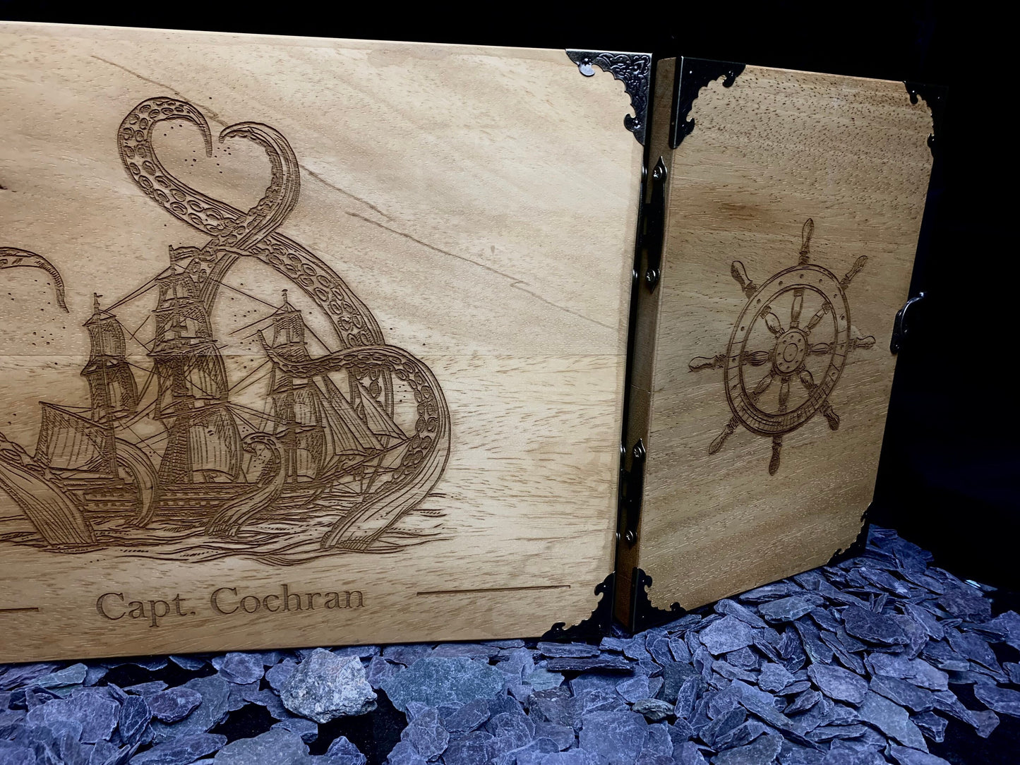 Wooden Dungeon Master Screen - Nautical Theme