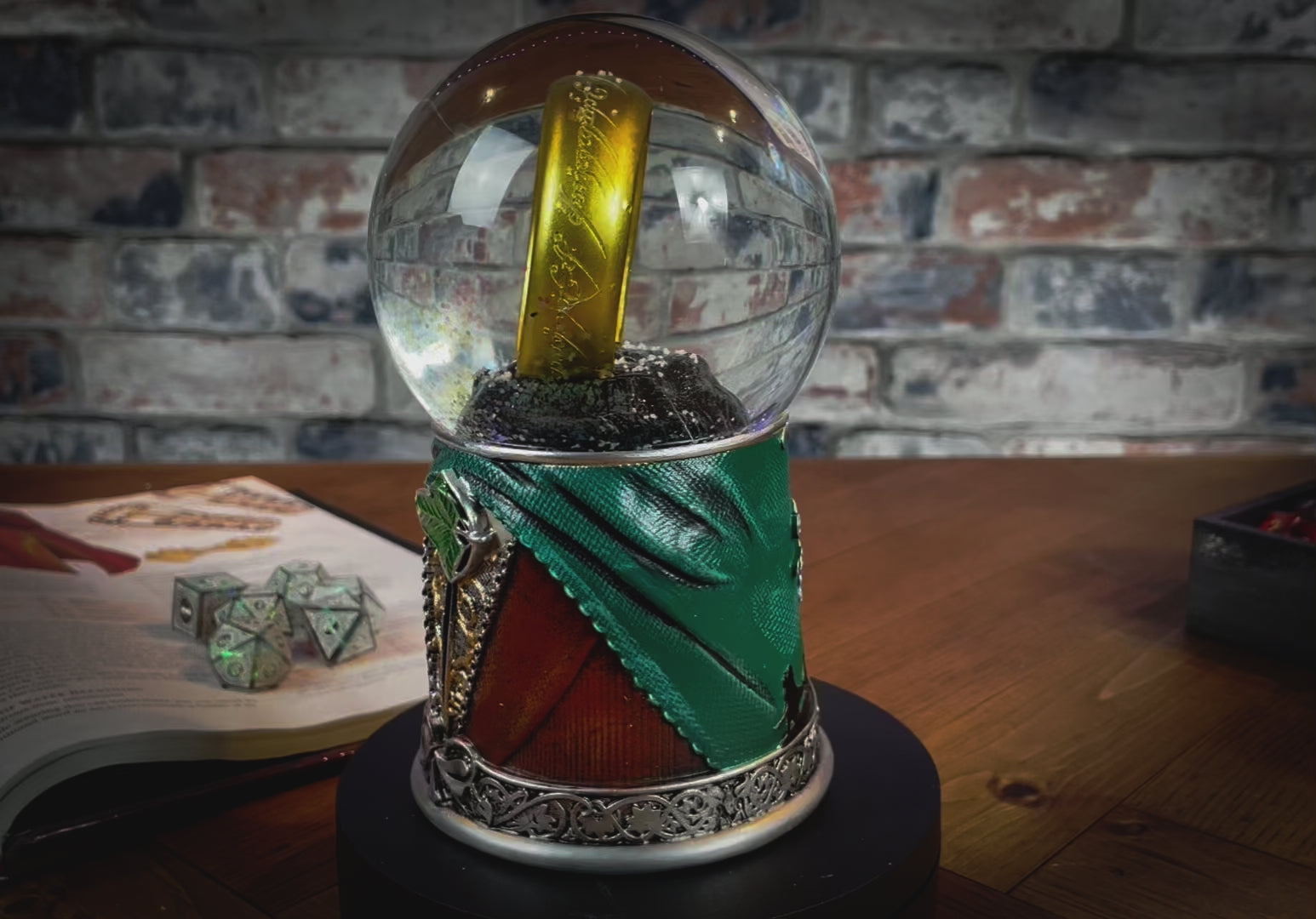Lord Of The Rings Frodo Hand Painted Resin Snowglobe. Free UK Delivery With Fandomonium