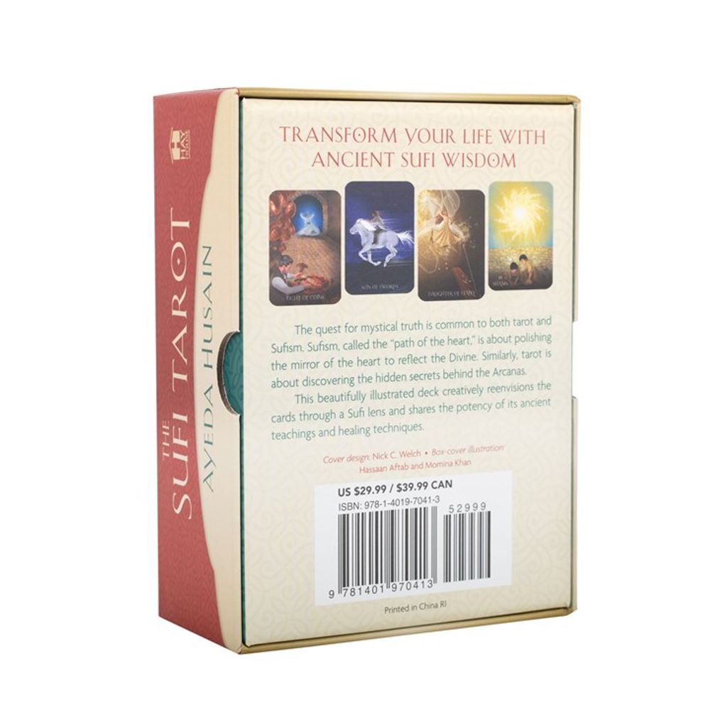 The Sufi Tarot Cards The Sufi Tarot card deck by Ayeda Husain includes a 78-card deck and a guidebook with 174 pages of information to help guide you on your spiritual journey. This deck fuses Eastern and Western philosophies, serving as a powerful tool for introspection, healing and personal growth. Free UK delivery by Fandomonium
