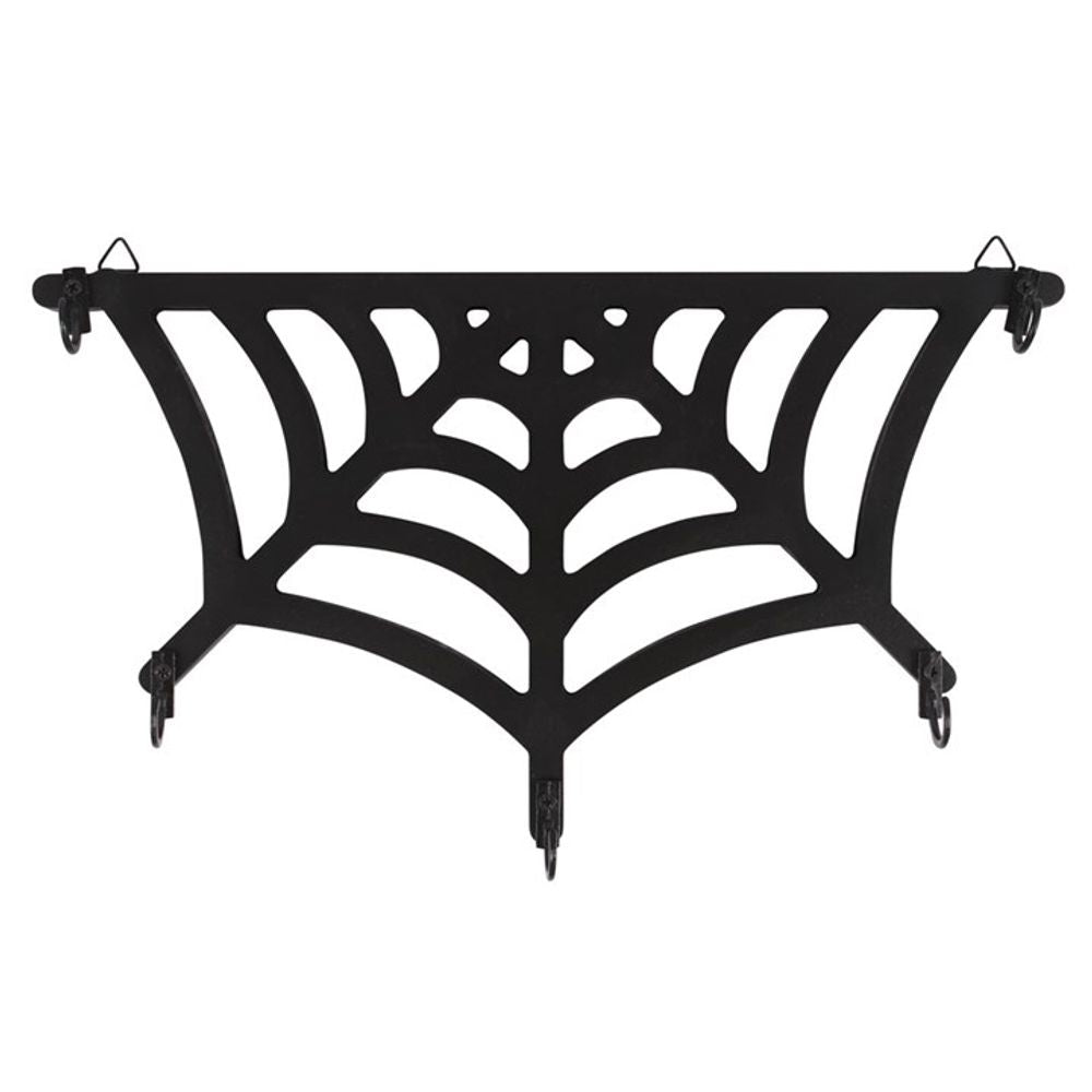 Spiderweb Shaped Key Hook Keep your keys all in one place with this spiderweb shaped wall hook. Includes 2 triangle hooks for hanging. Free UK delivery by Fandomonium