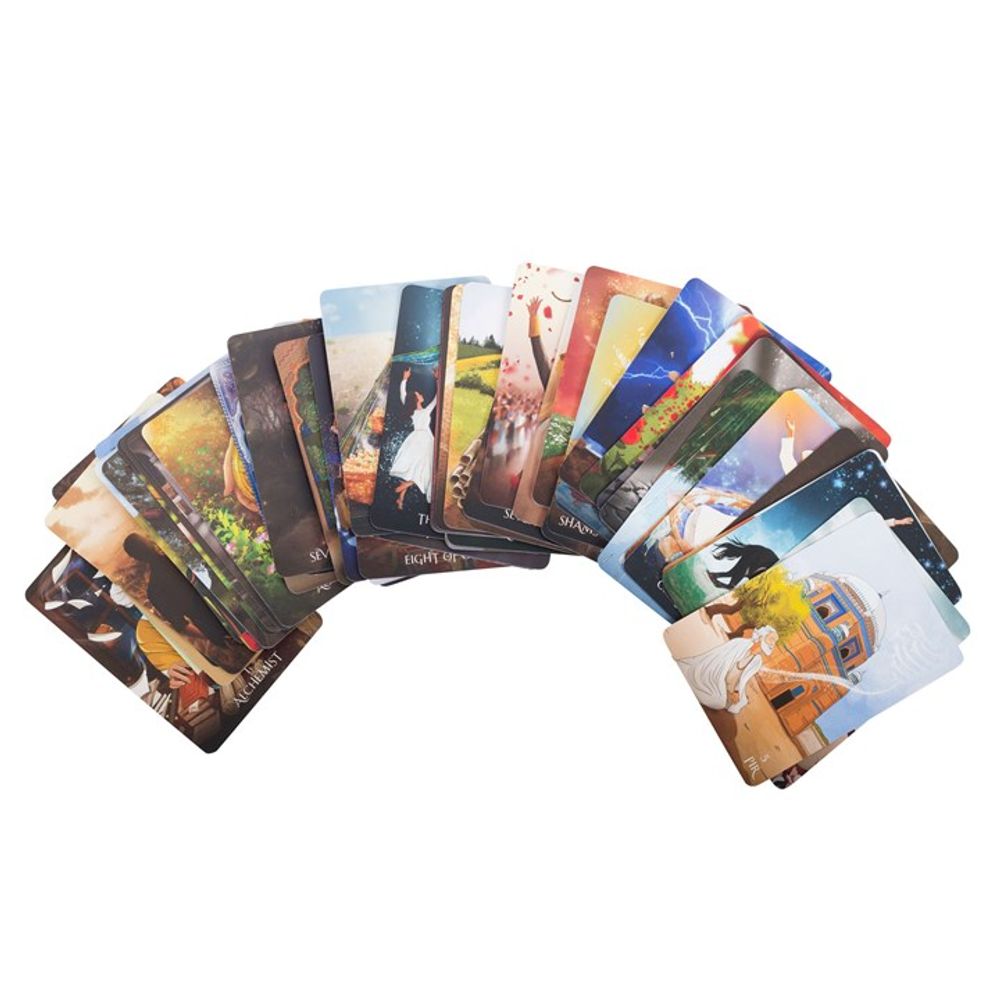 The Sufi Tarot Cards The Sufi Tarot card deck by Ayeda Husain includes a 78-card deck and a guidebook with 174 pages of information to help guide you on your spiritual journey. This deck fuses Eastern and Western philosophies, serving as a powerful tool for introspection, healing and personal growth. Free UK delivery by Fandomonium