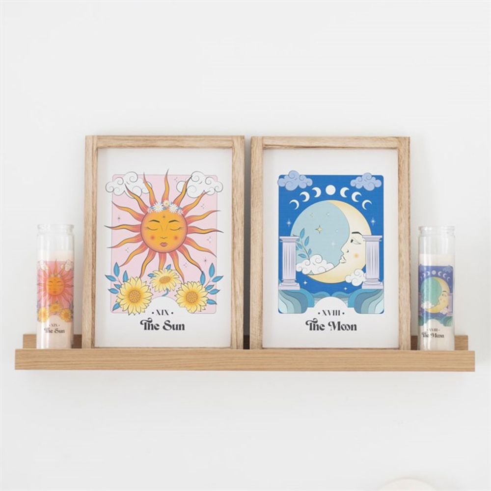 The Moon Celestial Framed Wall Print This framed art print showcasing 'The Moon' brings a touch of celestial magic to any trendsetter's space, blending mystical vibes with a calming color palette. The serene illustration invites calm, ideal for creating a tranquil corner in the home a bustling young adult's life. Free delivery with Fandomonium