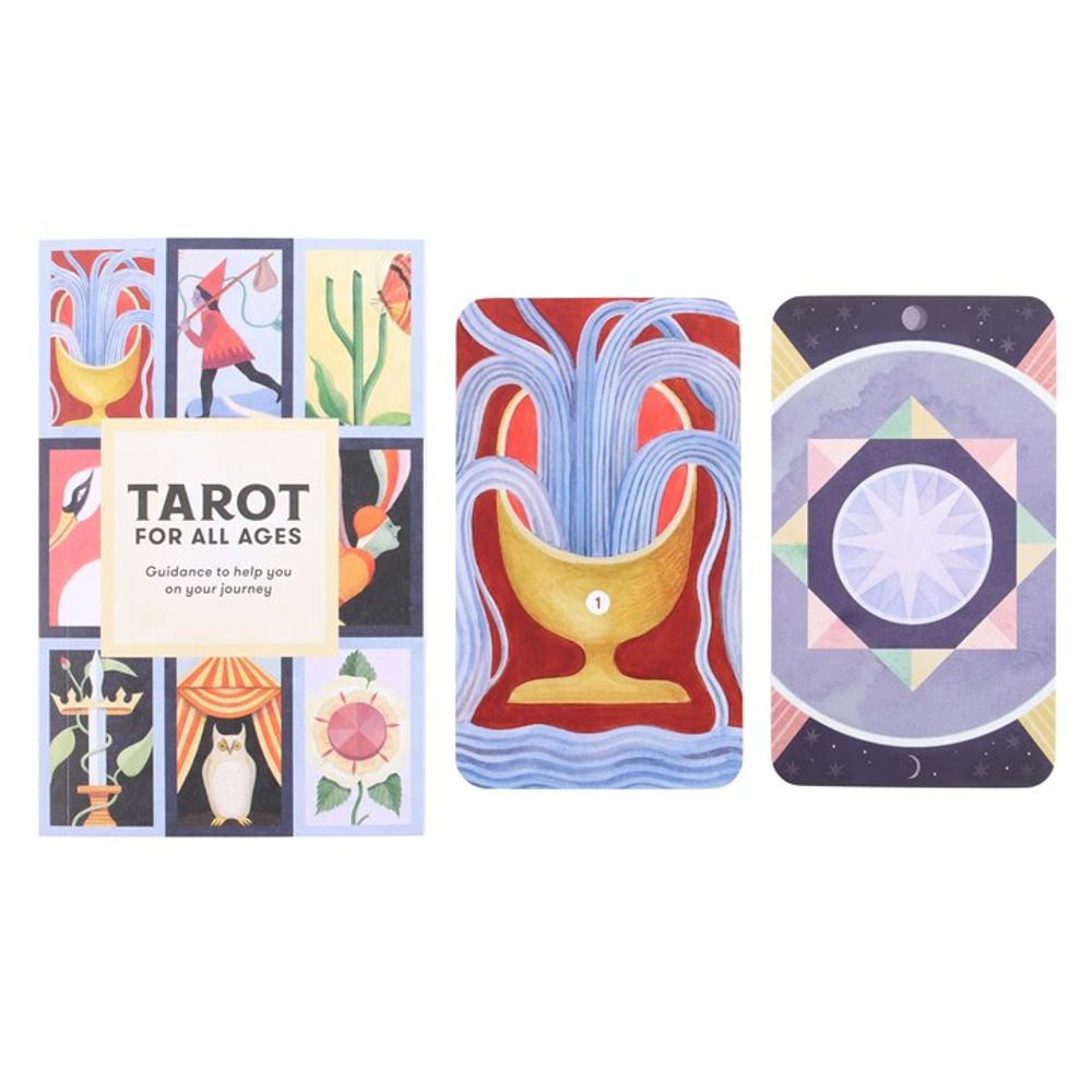 Tarot For All Ages Tarot Cards The Tarot For All Ages tarot card deck by Elizabeth Haidle includes a 78-card deck and and informational guidebook. This deck has been thoughtfully designed for younger audiences with child-friendly illustrations and a simplified instruction booklet, making it a great starter deck for beginners of all ages. Beautifully presented in a sliding box. Free UK Delivery by Fandomonium