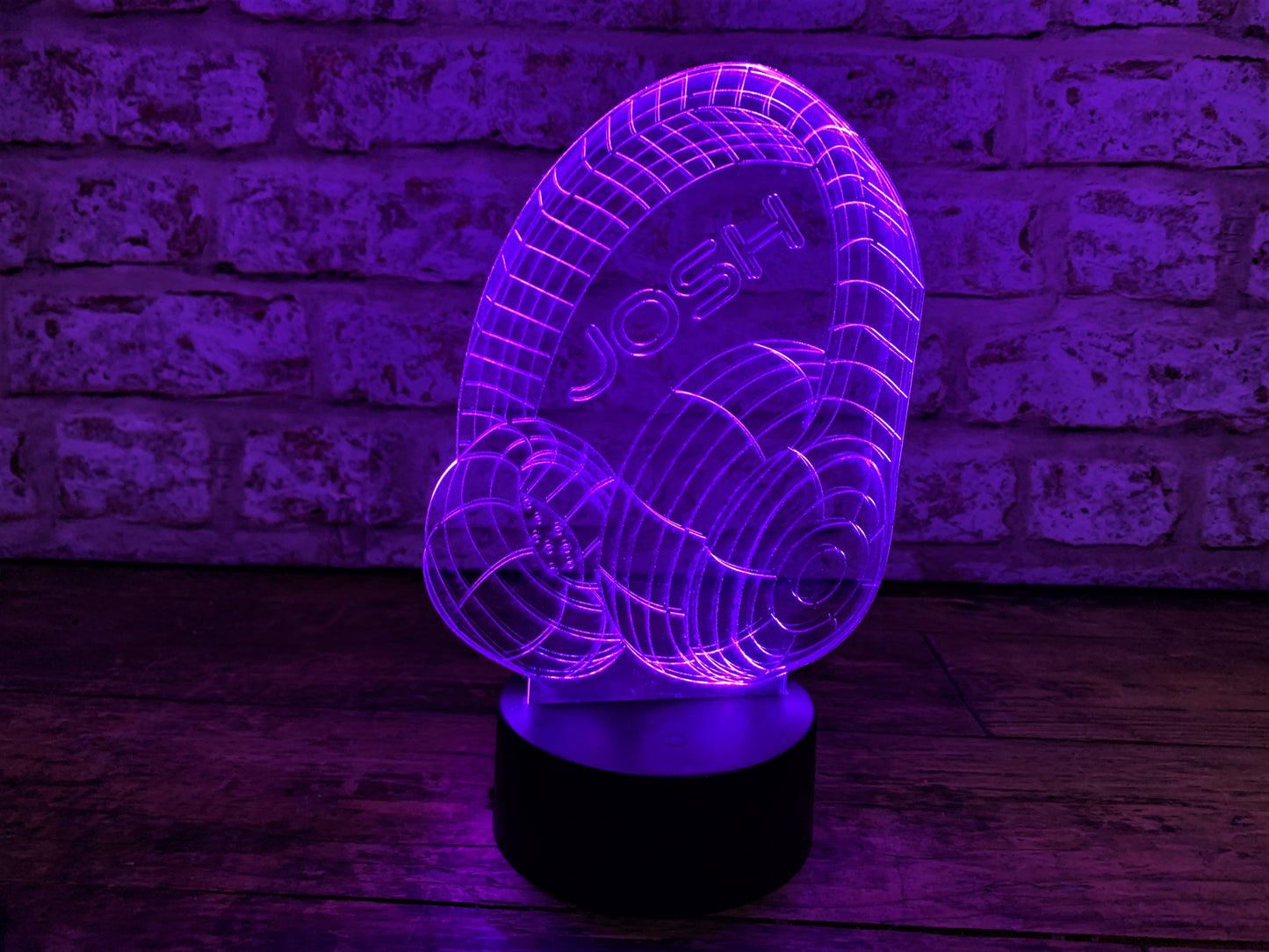 Headphones 3D Illusion Personalised Nightlight