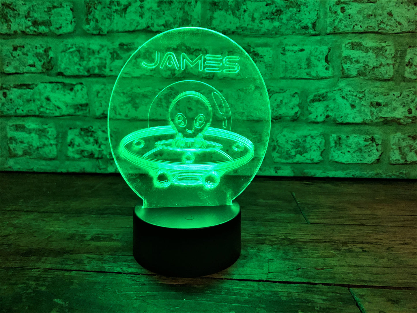 Alien Spaceship Personalised Nightlight