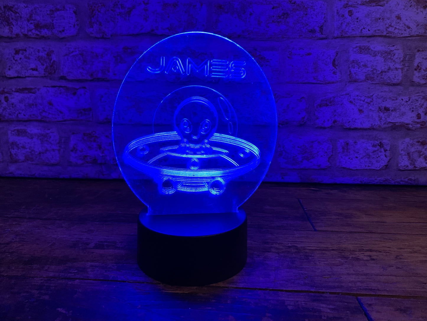 Alien Spaceship Personalised Nightlight