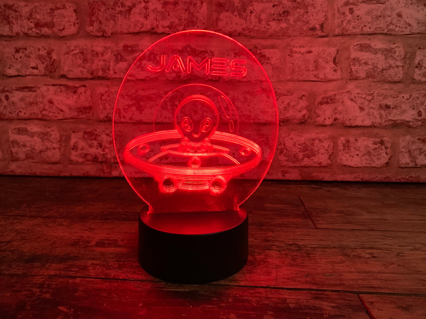 Alien Spaceship Personalised Nightlight