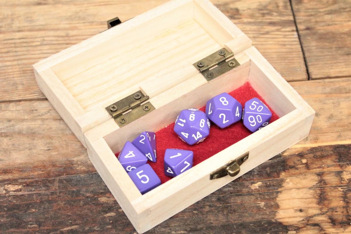 Felt Lined Mini Dice Box Wooden Dice Box By Fandomonium