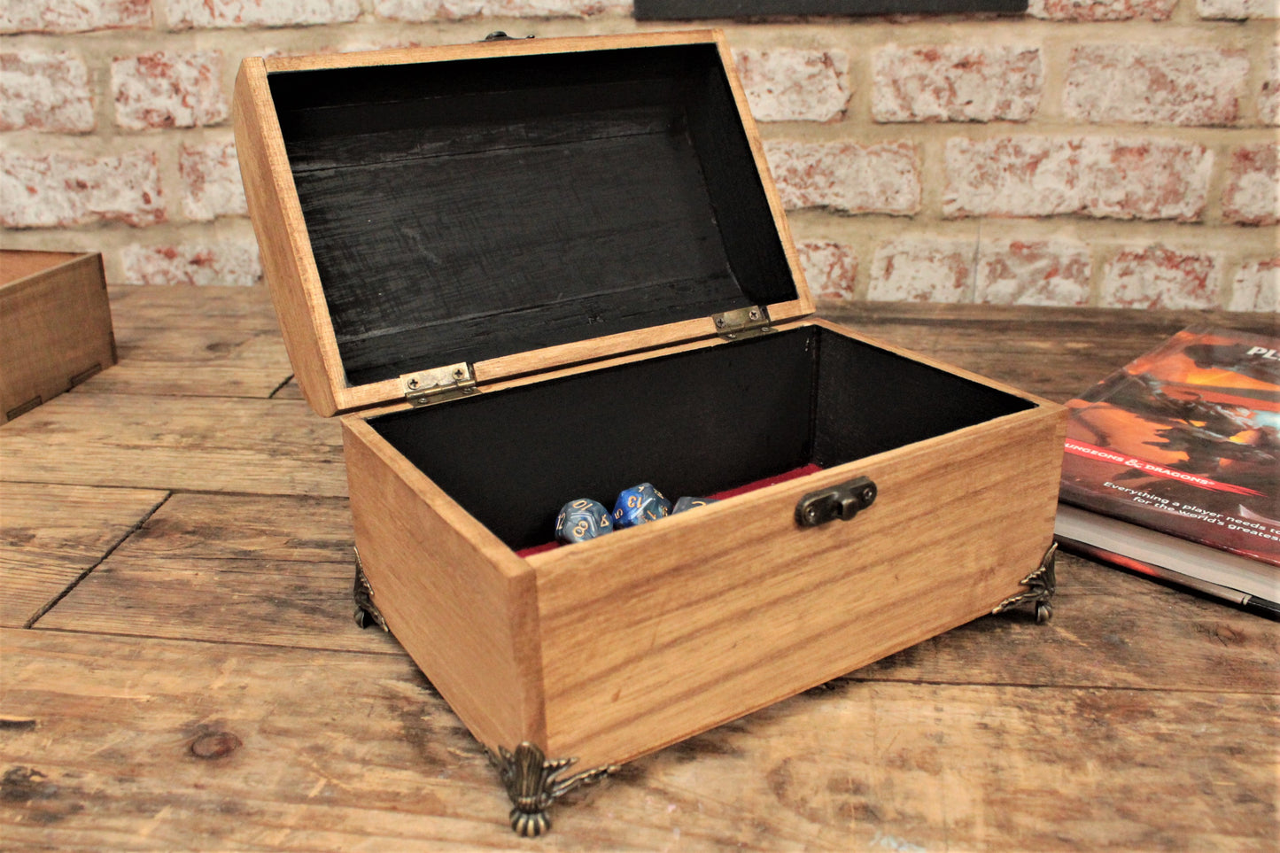 Engraved Treasure Chest Dice Box With Feet By Fandomonium