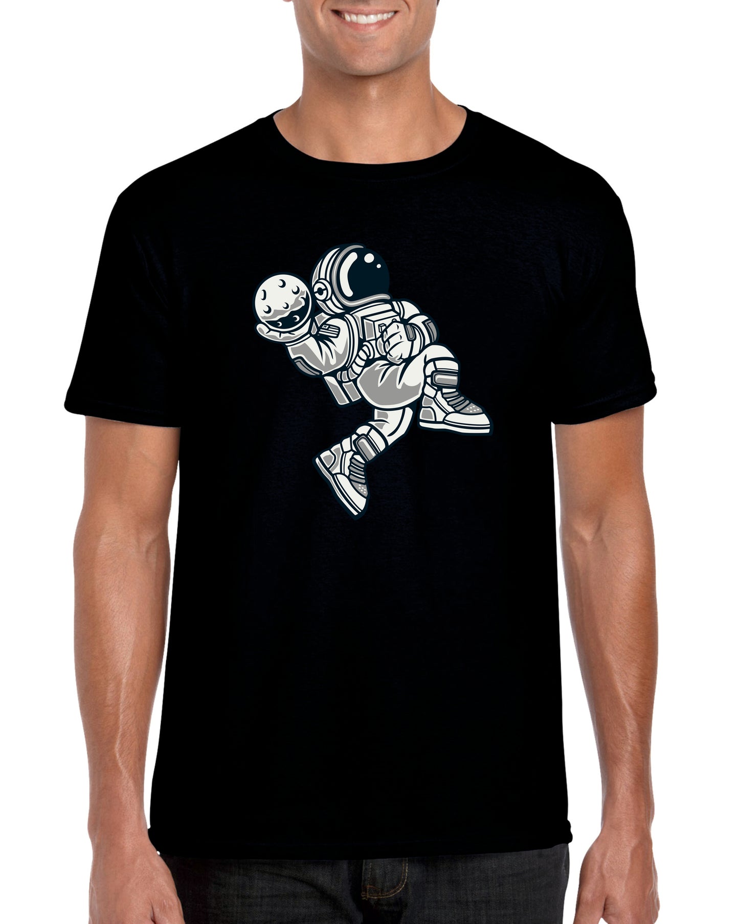 Basketball Spaceman Cartoon t-shirt