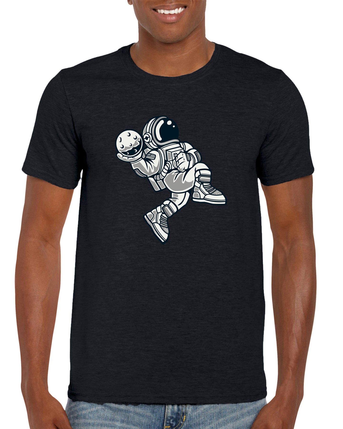 Basketball Spaceman Cartoon t-shirt
