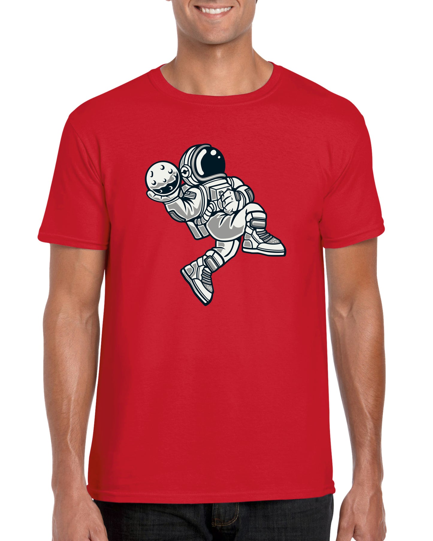 Basketball Spaceman Cartoon t-shirt