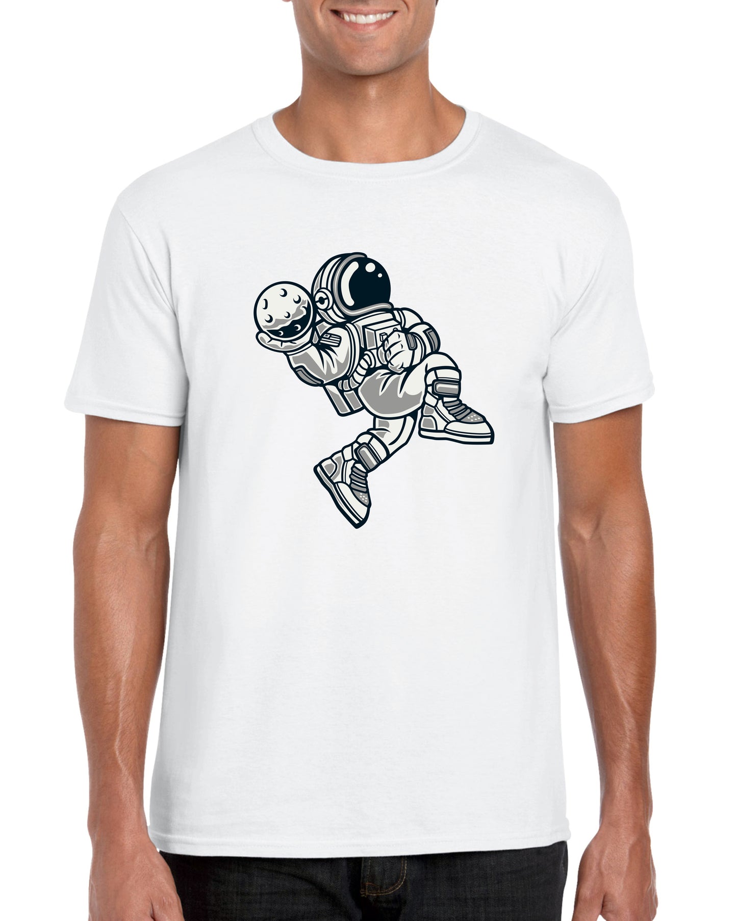 Basketball Spaceman Cartoon t-shirt