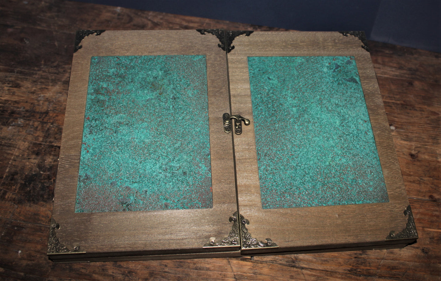 Rustic Copper Inlay Solid Wood Dungeon Master Screen