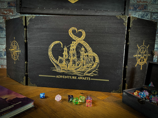 Wooden Dungeon Master Screen - Nautical Theme