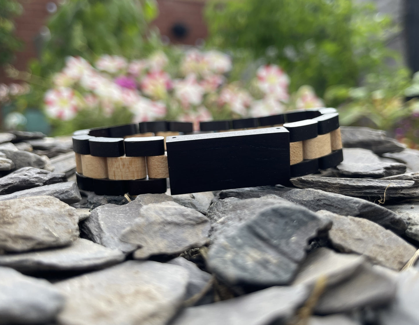 Black Walnut & Zebrano Bracelet

Made from solid walnut and "Zebra Wood" Zebrano; these bracelets are both comfortable to wear and a unique piece of jewellery.