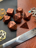 Copper Combat Polyhedral Dice Set