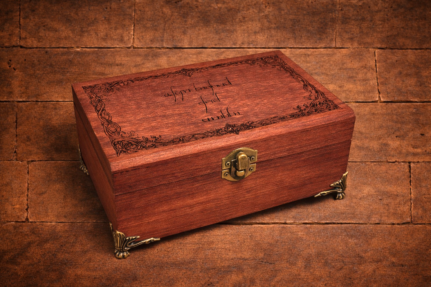 Personalised Elvish Engraved Dice Box | Choice Of Size & Finish