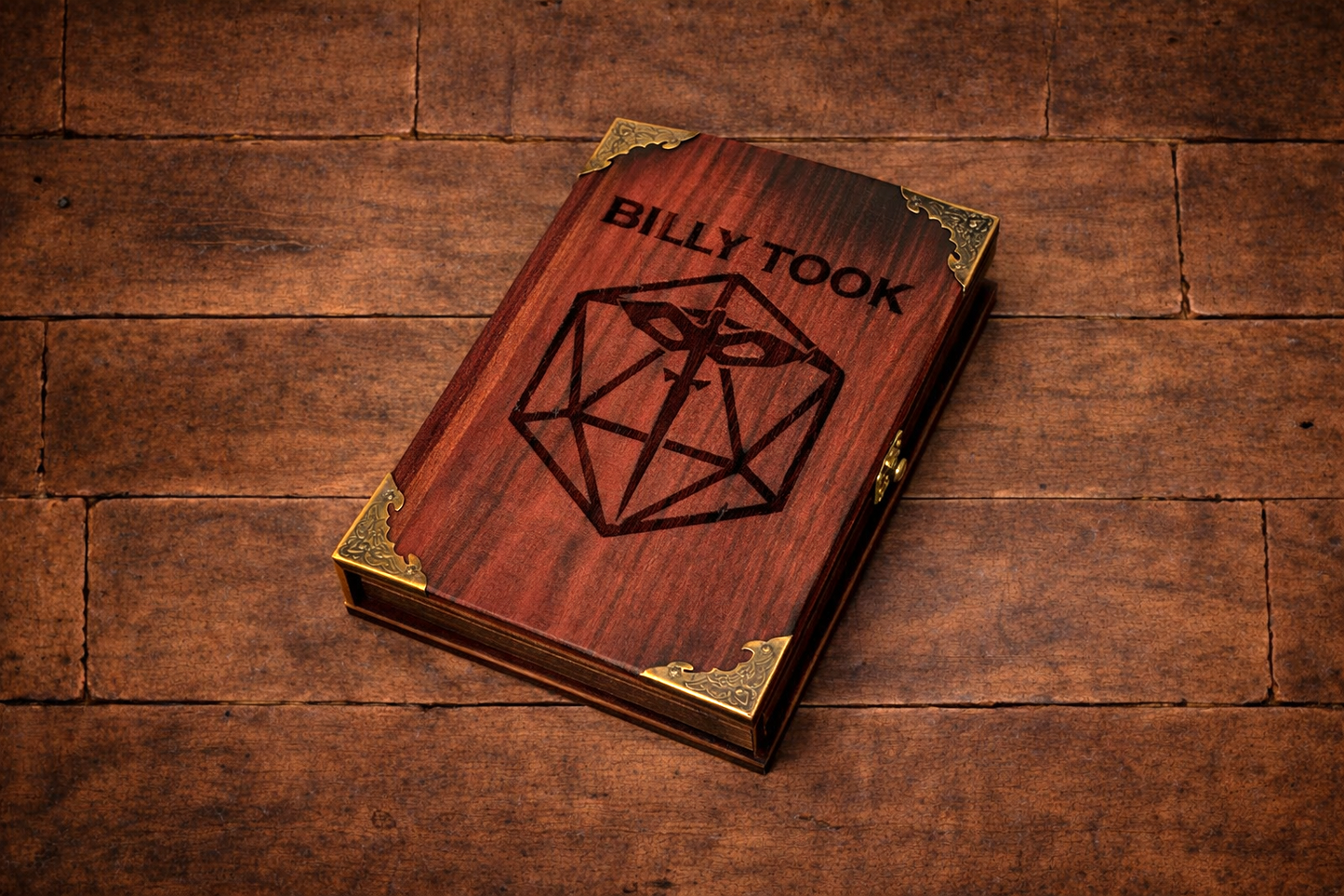 DND Class Personalised Charred Ancient Dice & Storage Box