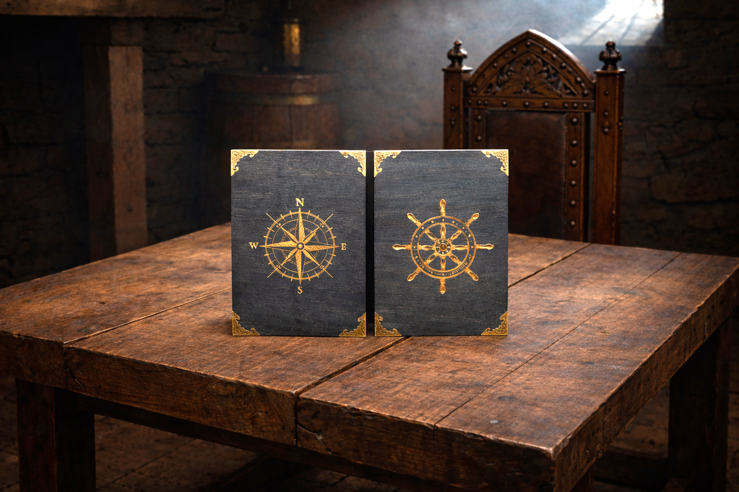 Wooden Dungeon Master Screen - Nautical Theme