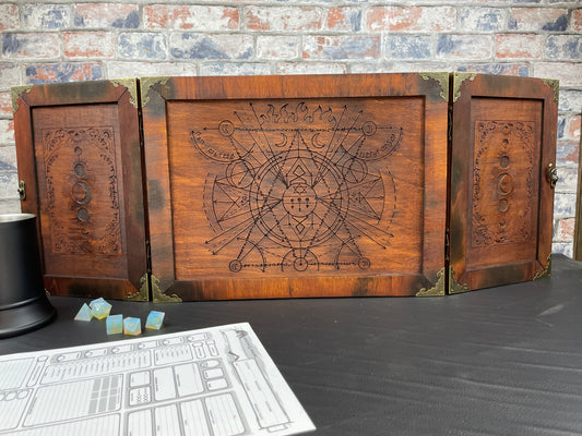 Esoteric Alchemy Personalized Wooden Dungeon Master Screen