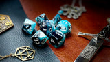 Gemini Black Shell Chessex Dice Set These genuine Chessex polyhedral dice sets are a perfect addition to any dice collection. They are standard 16mm polyhedral dice sets perfect for Tabletop games and RPG's such as pathfinder or dungeons and dragons. Free UK Delivery by Fandomonium