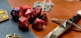 Gemini Red Purple Chessex Dice Set These genuine Chessex polyhedral dice sets are a perfect addition to any dice collection. They are standard 16mm polyhedral dice sets perfect for Tabletop games and RPG's such as pathfinder or dungeons and dragons. Free UK Delivery by Fandomonium