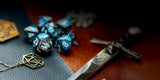 Gemini Steel Teal Chessex Dice Set These genuine Chessex polyhedral dice sets are a perfect addition to any dice collection. They are standard 16mm polyhedral dice sets perfect for Tabletop games and RPG's such as pathfinder or dungeons and dragons. Free UK Delivery by Fandomonium