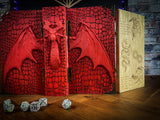 Screen of the Fire Dragon Folding Solid Wood Dungeon Master Scree. For Dungeons and Dragons and other tabletop games. Free UK Delivery with Fandomonium