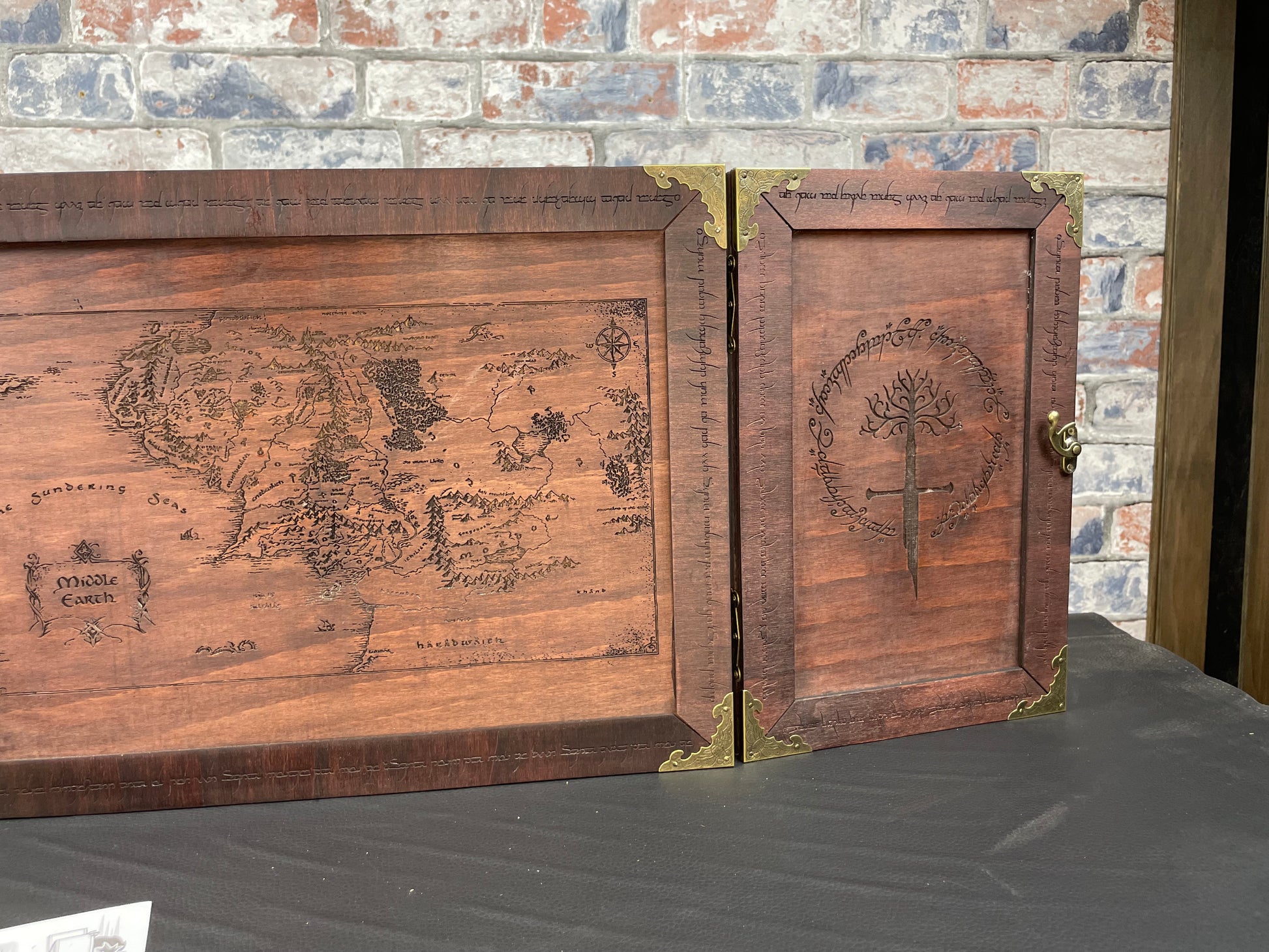 3 panel folding Dungeon Master Screen In choice of colours and designs.

Made to order in your choice of design and colour; our 3 panel DM screens fold together for easy storage and transportation.